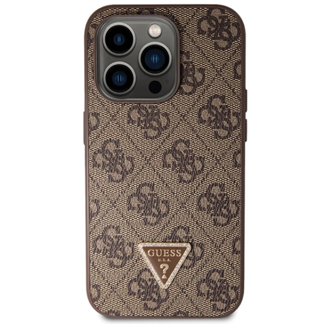 Чохол Guess Crossbody 4G Metal Logo для iPhone 15 Pro Brown (GUHCP15LP4TDSCPW)