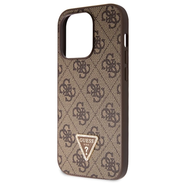 Чохол Guess Crossbody 4G Metal Logo для iPhone 15 Pro Brown (GUHCP15LP4TDSCPW)