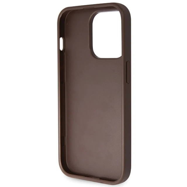 Чохол Guess Crossbody 4G Metal Logo для iPhone 15 Pro Brown (GUHCP15LP4TDSCPW)