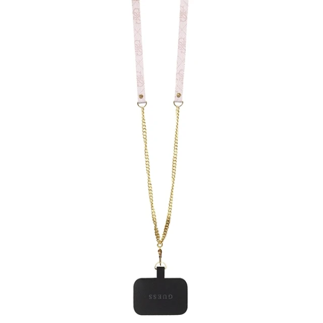Чохол Guess Crossbody 4G Metal Logo для iPhone 15 Plus Pink (GUHCP15MP4TDSCPP)
