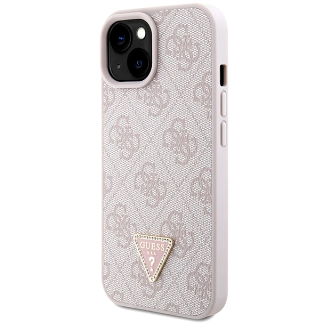 Чохол Guess Crossbody 4G Metal Logo для iPhone 15 Plus Pink (GUHCP15MP4TDSCPP)