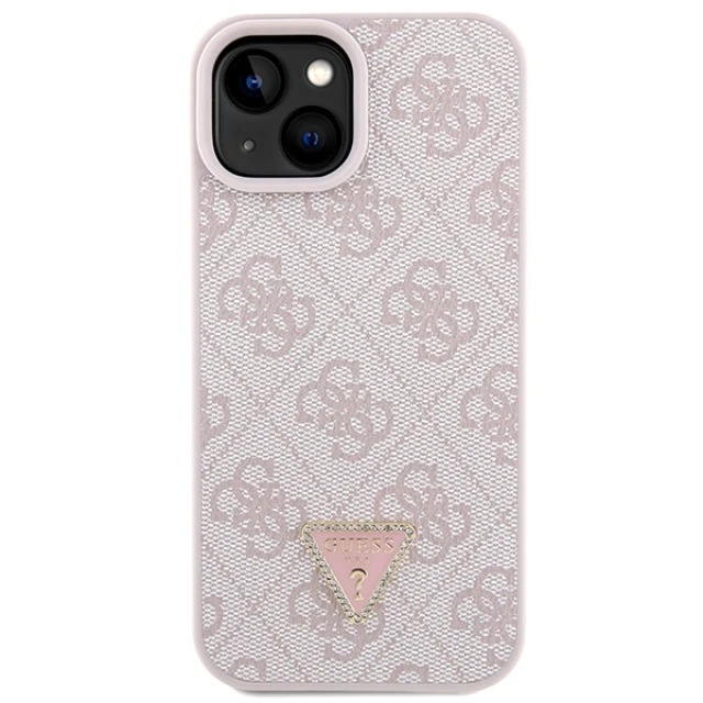 Чохол Guess Crossbody 4G Metal Logo для iPhone 15 Plus Pink (GUHCP15MP4TDSCPP)