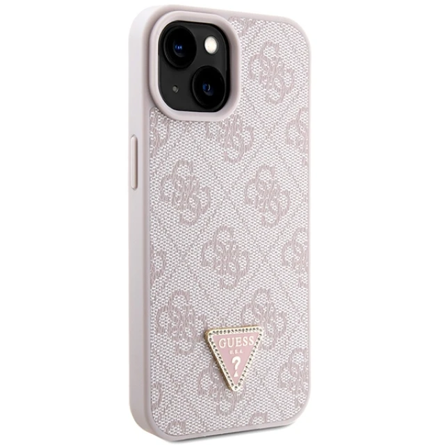 Чохол Guess Crossbody 4G Metal Logo для iPhone 15 Plus Pink (GUHCP15MP4TDSCPP)