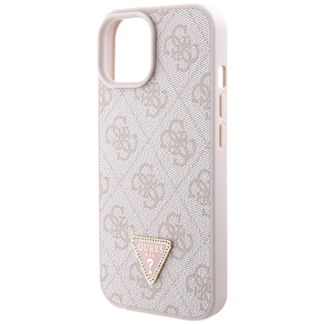 Чохол Guess Crossbody 4G Metal Logo для iPhone 15 Plus Pink (GUHCP15MP4TDSCPP)