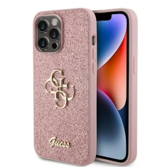 Чохол Guess Glitter Script Big 4G для iPhone 15 Pro Pink (GUHCP15LHG4SGP)