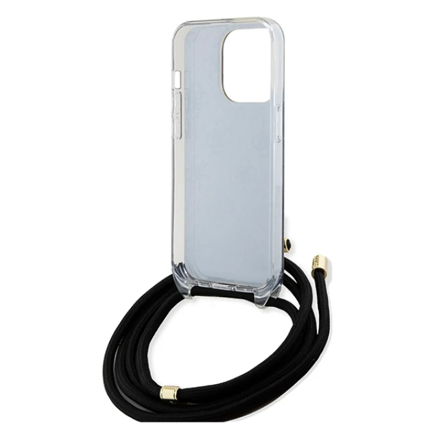 Чохол Guess Crossbody Cord 4G Print для iPhone 15 Pro Max Black (GUHCP15XHC4SEK)