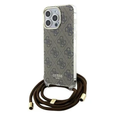 Чохол Guess Crossbody Cord 4G Print для iPhone 15 Pro Max Brown (GUHCP15XHC4SEW)