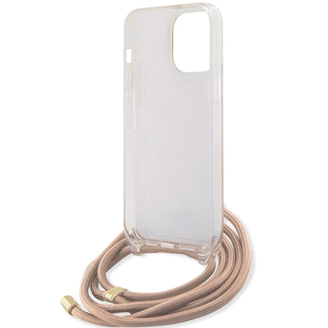 Чохол Guess Crossbody Cord 4G Print для iPhone 15 Pro Max Pink (GUHCP15XHC4SEP)