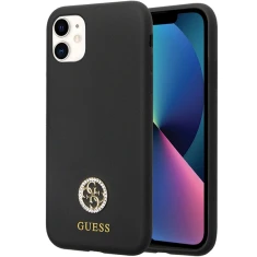 Чехол Guess Silicone Logo Strass 4G для iPhone 11 | XR Black (GUHCN614DGPK)