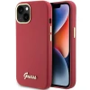 Чохол Guess Silicone Script Metal Logo & Frame для iPhone 15 Magenta (GUHCP15SSMBSLM)