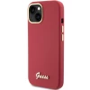 Чохол Guess Silicone Script Metal Logo & Frame для iPhone 15 Magenta (GUHCP15SSMBSLM)