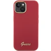 Чохол Guess Silicone Script Metal Logo & Frame для iPhone 15 Magenta (GUHCP15SSMBSLM)