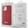 Чохол Guess Silicone Script Metal Logo & Frame для iPhone 15 Magenta (GUHCP15SSMBSLM)