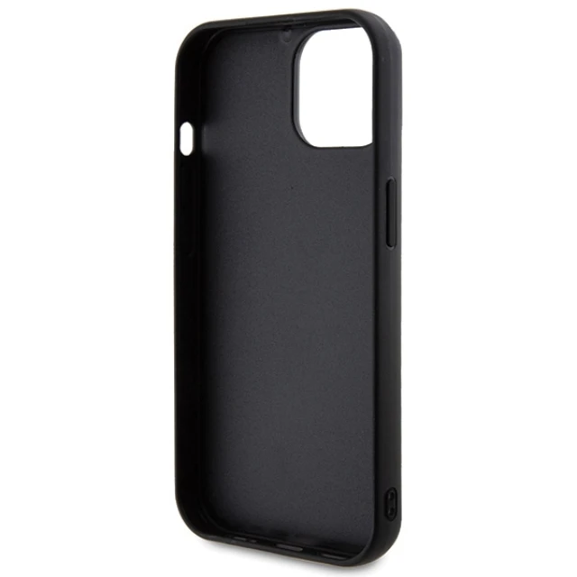 Чохол Guess Quilted Metal Logo для iPhone 15 Black (GUHCP15SPSQSQSK)