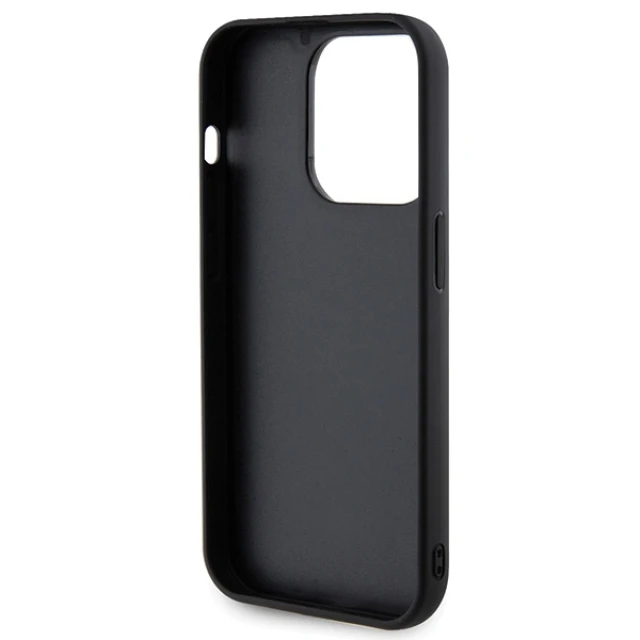 Чохол Guess Quilted Metal Logo для iPhone 15 Pro Black (GUHCP15LPSQSQSK)