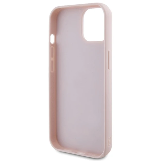 Чохол Guess Quilted Metal Logo для iPhone 15 Pink (GUHCP15SPSQSQSP)
