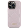 Чохол Guess Quilted Metal Logo для iPhone 15 Pro Pink (GUHCP15LPSQSQSP)