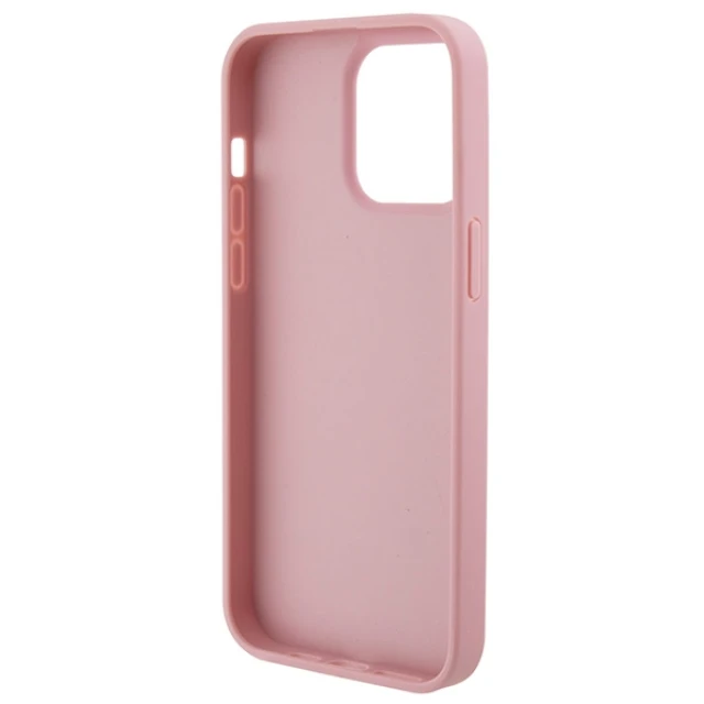 Чохол Guess Leather 4G Stamped для iPhone 15 Pro Max Pink (GUHCP15XP4EPMP)