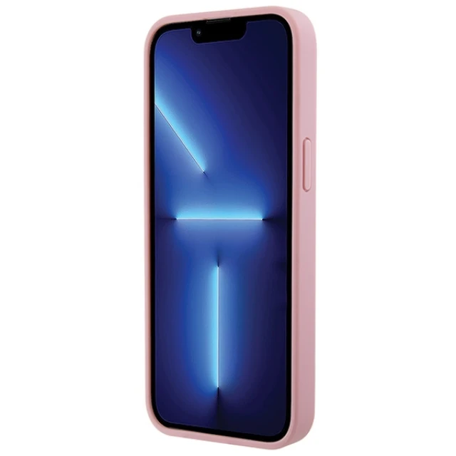 Чохол Guess Leather 4G Stamped для iPhone 15 Pro Max Pink (GUHCP15XP4EPMP)