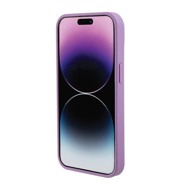 Чохол Guess Leather 4G Stamped для iPhone 15 Light Purple (GUHCP15SP4EPMU)