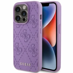 Чохол Guess Leather 4G Stamped для iPhone 15 Pro Light Purple (GUHCP15LP4EPMU)