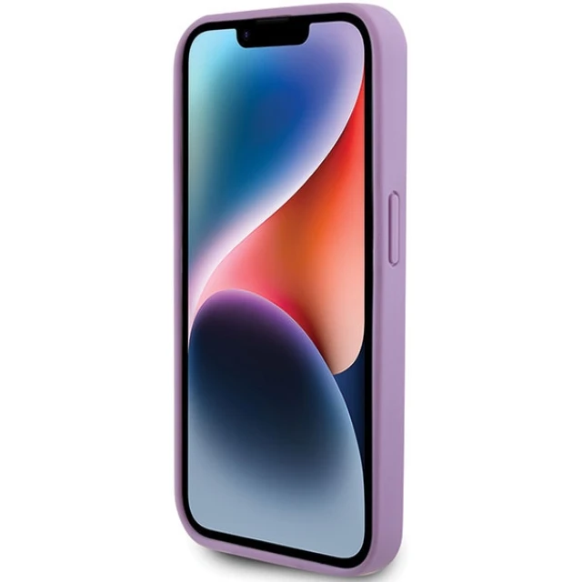Чохол Guess Leather 4G Stamped для iPhone 15 Pro Light Purple (GUHCP15LP4EPMU)