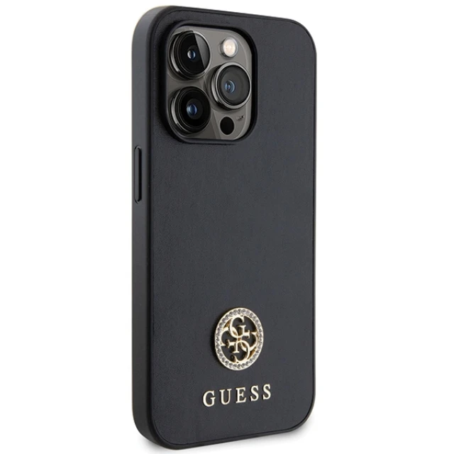 Чехол Guess Strass Metal Logo для iPhone 13 Pro Max Black (GUHCP13XPS4DGPK)