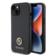 Чехол Guess Strass Metal Logo для iPhone 15 Plus Black (GUHCP15MPS4DGPK)