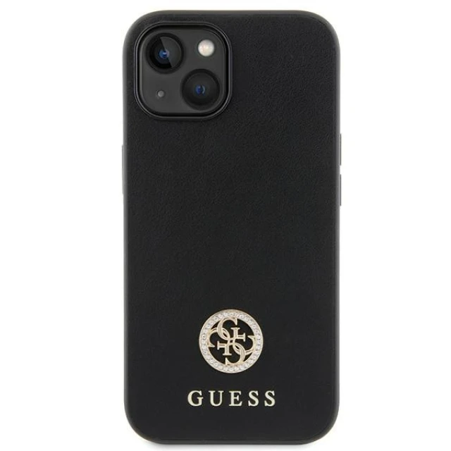 Чохол Guess Strass Metal Logo для iPhone 15 Plus Black (GUHCP15MPS4DGPK)