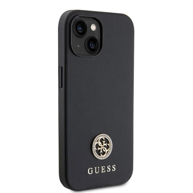 Чохол Guess Strass Metal Logo для iPhone 15 Plus Black (GUHCP15MPS4DGPK)