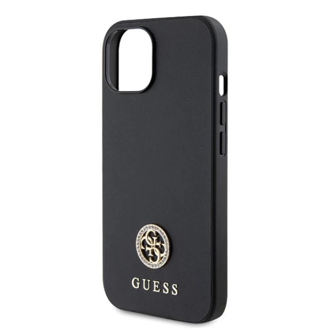 Чохол Guess Strass Metal Logo для iPhone 15 Plus Black (GUHCP15MPS4DGPK)
