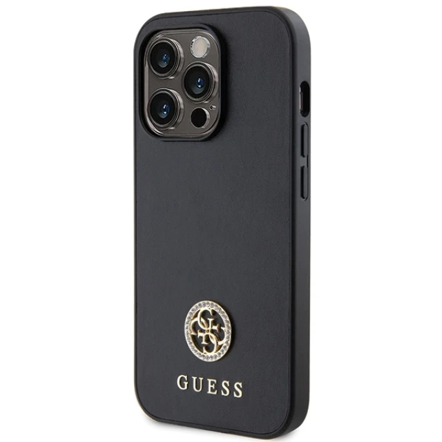 Чохол Guess Strass Metal Logo для iPhone 15 Pro Max Black (GUHCP15XPS4DGPK)