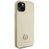 Чохол Guess Leather 4G Metal Logo Strass для iPhone 15 Gold (GUHCP15SPS4DGPD)