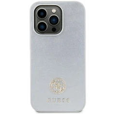 Чехол Guess Strass Metal Logo для iPhone 15 Plus Silver (GUHCP15MPS4DGPS)