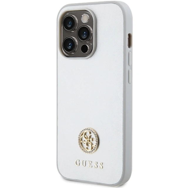 Чохол Guess Strass Metal Logo для iPhone 15 Pro Silver (3666339151164)
