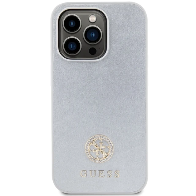 Чохол Guess Strass Metal Logo для iPhone 15 Pro Silver (3666339151164)