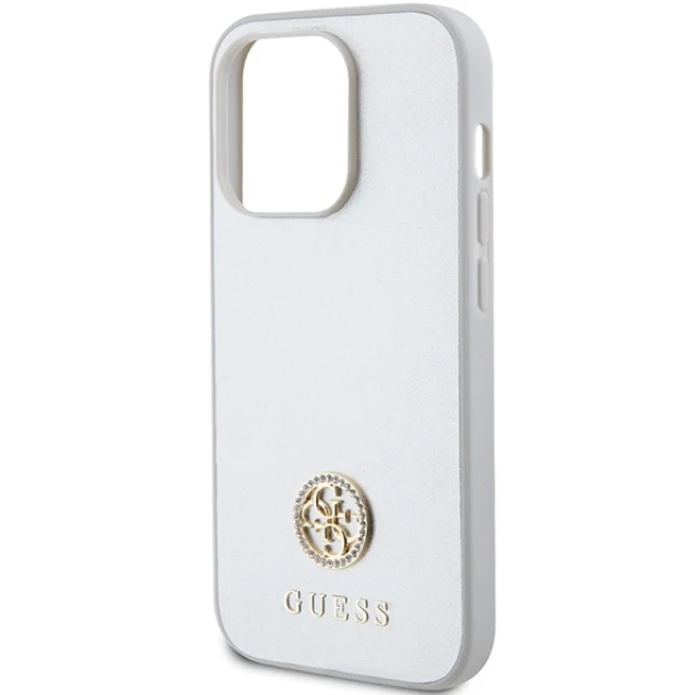 Чохол Guess Strass Metal Logo для iPhone 15 Pro Silver (3666339151164)