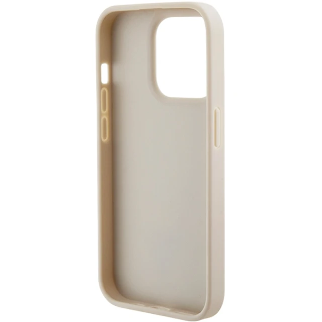 Чохол Guess Croco Triangle Logo для iPhone 15 Pro Gold (GUHCP15LPCRTHCD)
