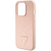 Чохол Guess Croco Triangle Metal Logo для iPhone 15 Pro Pink (GUHCP15LPCRTHCP)