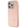 Чохол Guess Croco Triangle Metal Logo для iPhone 15 Pro Max Pink (GUHCP15XPCRTHCP)