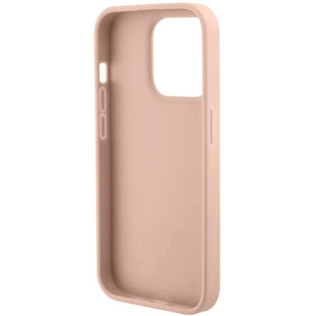 Чохол Guess Croco Triangle Metal Logo для iPhone 15 Pro Max Pink (GUHCP15XPCRTHCP)