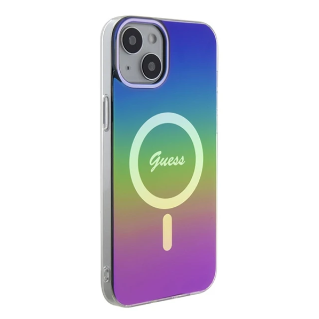 Чохол Guess IML Iridescent для iPhone 15 Rainbow with MagSafe (GUHMP15SHITSK)