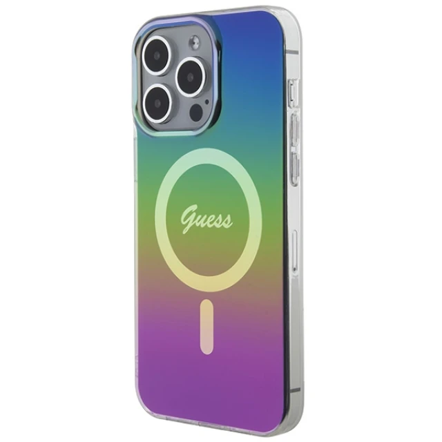 Чохол Guess IML Iridescent для iPhone 15 Pro Rainbow with MagSafe (GUHMP15LHITSK)