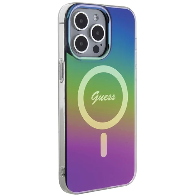 Чохол Guess IML Iridescent для iPhone 15 Pro Rainbow with MagSafe (GUHMP15LHITSK)