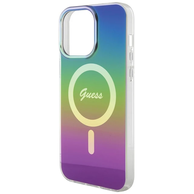 Чохол Guess IML Iridescent для iPhone 15 Pro Rainbow with MagSafe (GUHMP15LHITSK)