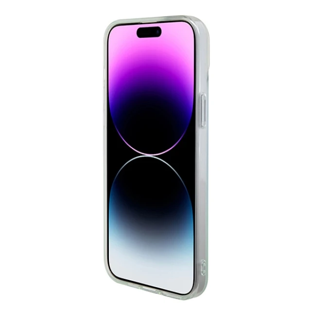 Чохол Guess IML Iridescent для iPhone 15 Plus Turquoise with MagSafe (GUHMP15MHITSQ)