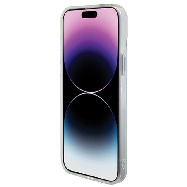 Чохол Guess IML Iridescent для iPhone 15 Pro Turquoise with MagSafe (GUHMP15LHITSQ)