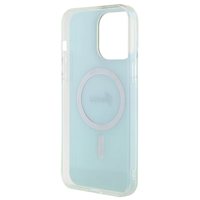 Чохол Guess IML Iridescent для iPhone 15 Pro Turquoise with MagSafe (GUHMP15LHITSQ)