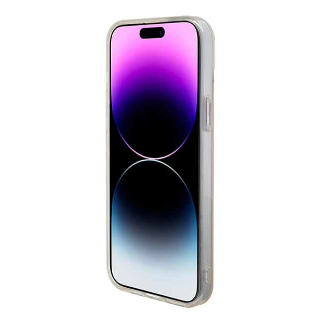 Чохол Guess IML Iridescent для iPhone 15 Plus Pink with MagSafe (GUHMP15MHITSP)