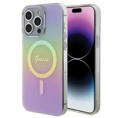 Чохол Guess IML Iridescent для iPhone 15 Pro Pink with MagSafe (GUHMP15LHITSP)